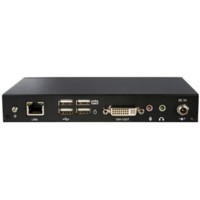 Rückseite des C5R DVI HD RX Receiver des CAT5 Reach DVI HD KVM Extender von Raritan