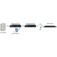 CAT5 Reach DVI HD erweiterter KVM Switch Zugang zu PC-Server von Raritan