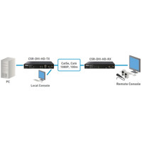 CAT5 Reach DVI HD erweiterter Zugriff auf PCs oder Server von Raritan