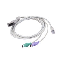 MCUTPXX-PS2 von Raritan ist ein integriertes UTP Kabel mit PS/2 und VGA-Steckern.