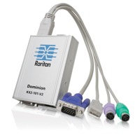 Dominion KX II-101 V2 von Raritan ist ein KVM-over-IP-Switch für bis zu 8 Benutzer auf 1Server/PC.