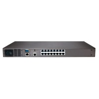 DSXA-16-DLM von Raritan ist ein serieller Konsolenserver mit 16 Ports, integriertem Modem und Dual-AC Stromversorgung.