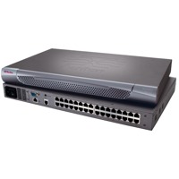 DSXA-32 von Raritan ist ein serieller Konsolenserver mit 32 Ports, integriertem Modem und Dual-AC Stromversorgung.