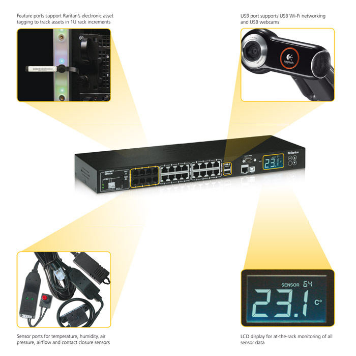 EMX2-888 - Intelligenter Rack-Regler - Intelligente Rack Überwachung / Serverschrank Überwachung für bis zu 128 Sensoren