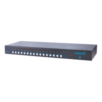 EZ-116 von Raritan ist ein kaskadierbarer KVM Switch mit 16 HDB-15 Serverports.