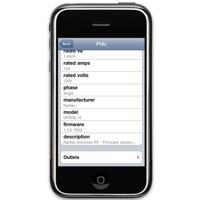 iPhone App der Power IQ DCIM Software von Raritan.