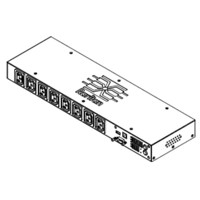 PX2-1190R einphasiger Rack Stromverteiler mit 8 IEC320 C13 Ausgängen von Raritan Zeichnung
