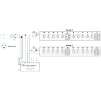 PX3-1493-M5 1-phasige Rack PDU mit 20 C13 und 4 C19 Steckdosen von Raritan Electrical (One Line) Diagram
