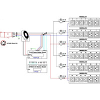 PX3-1730-M5V2 dreiphasige Steckerleiste mit 24 C13 und 12 C19 Steckdosen von Raritan elektrisches (One-Line) Diagramm