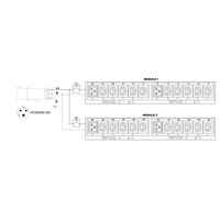 PX3-4493 einphasiger Rack PDU mit 24 Ausgängen von Raritan Elektrisches (One Line) Diagramm