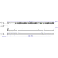 PX3-1730-M11V2 3-phasige Rack PDU mit 24x C13 und 12x C19 Ausgängen von Raritan Zeichnung