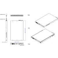 PX3TS-1875CR einphasiger 16A Rack Transfer Switch mit Kurzschlusserkennung von Raritan Dimensionen