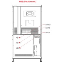 Skizze des Master Static Bypass von Riello UPS mit 800-3000kVA Leistung.