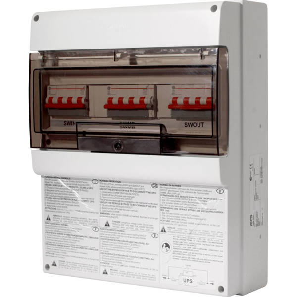 MBB125A 4P manueller 4-poliger Service Bypass für dreiphasige USV Anlagen (10-60 kVA) von Riello UPS