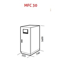 Abmessungen der Master FC400 MFC 30 Online USV Anlage von Riello UPS.