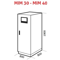 Abmessungen der Master Industrial MIM 40 Online USV Anlage von Riello UPS.