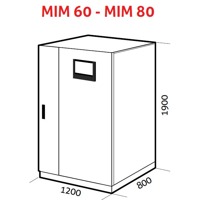 Abmessungen der Master Industrial MIM 60 Online USV Anlage von Riello UPS.