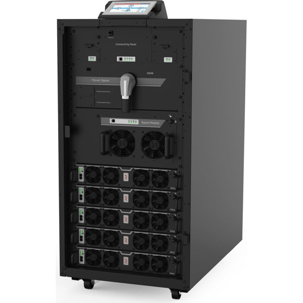 MPX 75 PWC 130X modulare USV Anlage mit 15-75 kW und 5 Power Modulen von Riello UPS offen