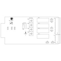 MultiCOM 384 USV Netzwerkkarte mit 4x Relaiskontakten für die Verwaltung der USV Alarmmeldungen von Riello UPS Zeichnung