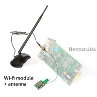 NetMan 204 WiFi Modul von Riello UPS mit Antenne zur wireless Kommunikation von USVs.