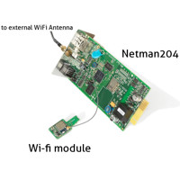 NetMan 204 Kommunikationskarte mit WLAN Modul und Antenne von Riello UPS.