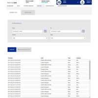 Event Log Übersicht im neuen Webinterface des NetMan 204 SNMP Agenten von Riello UPS.