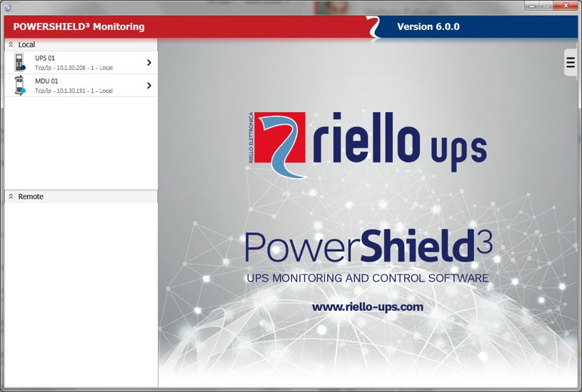 PowerShield3 - Riello UPS Management Software Version 6.0.0
