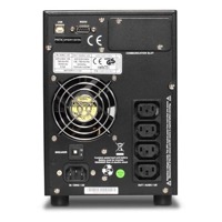 Rückseite mit Anschlüssen der Sentinel Pro SEP 1000 Online USV Anlage mit 1000VA / 800 Watt.