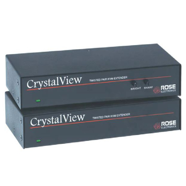 CrystalView CAT5 KVM Extender über CAT5 Leitungen von Rose Electronics.