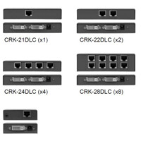 Anschlüsse der CrystalView DVI Multi Video Extender und Splitter von Rose Electronics.