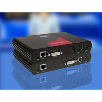 CrystalView EX5 DVI KVM Extender mit DVI und USB über CATx auf 100m von Rose Electronics.
