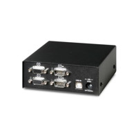 Rückseite der Local Unit des SD-VUE/52 USB und VGA Extenders von Scene Double.