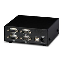 Rückseite der Local Unit des SDBX/U2 USB VGA KVM Extenders von Scene Double.