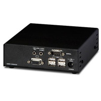 Rückseite der Remote Unit des SDBX/UA1 KVM und Audio Extenders von Scene Double.