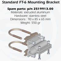 Mastmontagehalterung der WY 400-6N 6-Element UHF Yagi Antenne von SIRIO Antenne
