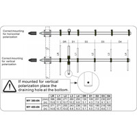 Montageanweisungen der WY 400-6N 6-Element UHF Yagi Antenne von SIRIO Antenne
