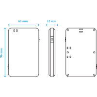 Zeichnung des CHICKADEE LoRaWAN Personen/Asset Tracker von TEKTELIC