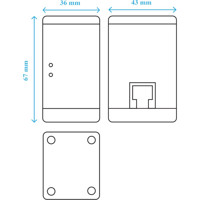 TUNDRA LoRaWAN Kühlraum Sensor von TEKTELIC Zeichnung