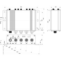 Zeichnung des robusten ATRM50 5G Industrie Router von Teltonika