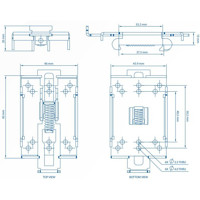 DIN-Rail Kit für die Montage von Gateways, Modems und Routern von Teltonika Zeichnung