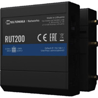 RUT200 Mobilfunk Industrierouter mit 4G LTE, Wi-Fi und 2x RJ45 Ports von Teltonika stehend