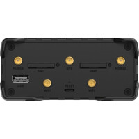 RUT906 4G LTE IoT Router mit seriellen Schnittstellen, BACnet und MQTT von Teltonika von hinten Rückseite des RUT906 4G LTE IoT Router mit seriellen Schnittstellen, BACnet und MQTT von Teltonika