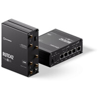 RUTC42 LTE Cat 4 Edge Router von Teltonika stehend und liegend RUTC42 Teltonika LTE Cat 4 Edge Router stehend und liegend