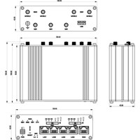 RUTC42 LTE Cat 4 Edge Router von Teltonika Zeichnung Zeichnung des RUTC42 LTE Cat 4 Edge Router von Teltonika