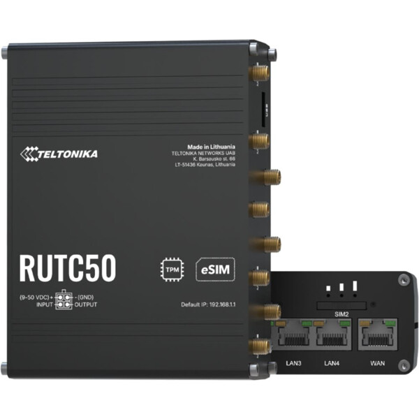 RUTC50 Teltonika 5G Router mit Dual-Band Wi-Fi 6 und GPS von Teltonika