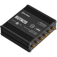 Gedrehte Perspektive des kompakten RUTM20 5G IoT Router von Teltonika