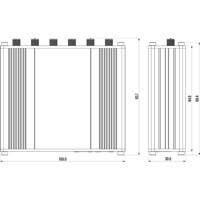 Zeichnung des kompakten RUTM20 5G IoT Router von Teltonika