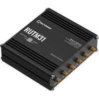 Seitliche Ansicht des RUTM31 Dual-SIM 5G Mobilfunkrouter von Teltonika