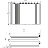 RUTX14 kompakter 4G LTE CAT12 Industrierouter mit Wave-2 802.11ac Dual Band Wi-Fi und Bluetooth 4.0 von Teltonika Zeichnung