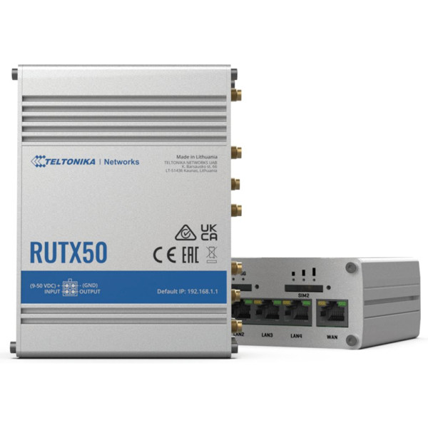 RUTX50 industrieller 5G Router mit 5x Ethernet Ports und Dual-Band Wi-Fi von Teltonika
